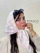 مینی اسکارف حریرابریشم پاپیون صورتی کد7017