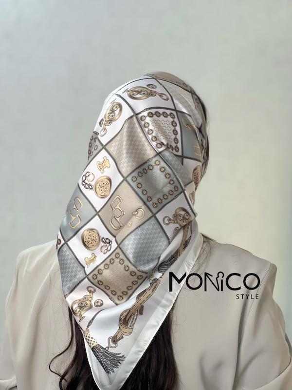 مینی اسکارف حریرابریشمCELINEکرم کد7025