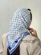 مینی اسکارف حریرابریشمLVآبی کاربنی کد7033