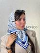 مینی اسکارف حریرابریشمLVآبی کاربنی کد7033