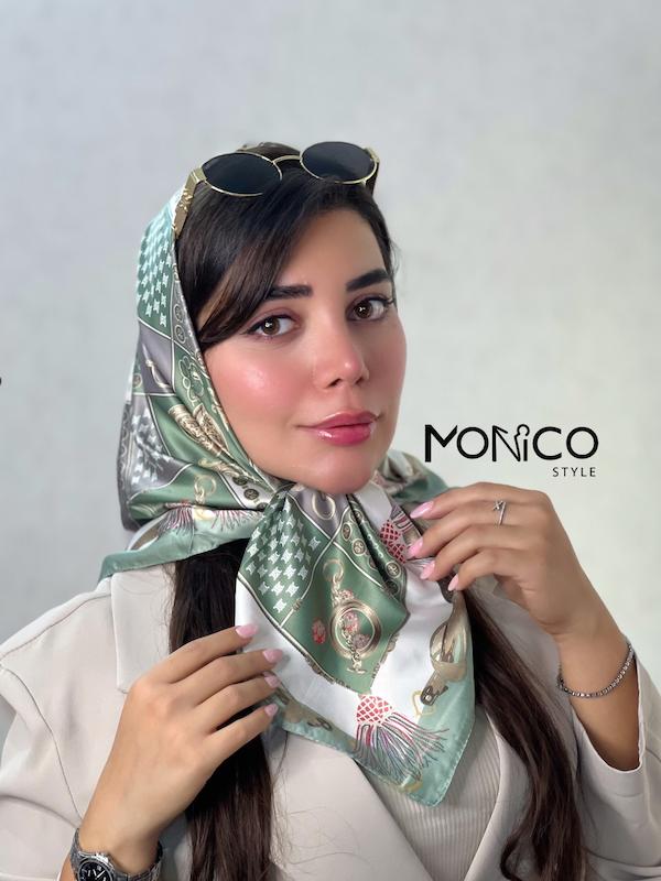 مینی اسکارف حریرابریشمCELINE سبز کد7041