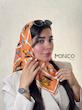 مینی اسکارف حریرابریشمHERMES نارنجی کد7049