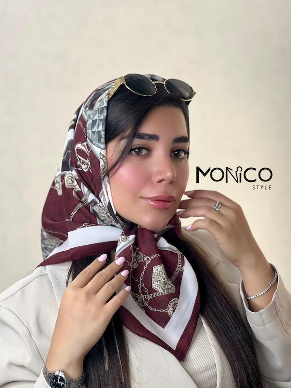 مینی اسکارف حریرابریشمCARTIERزرشکی کد7051