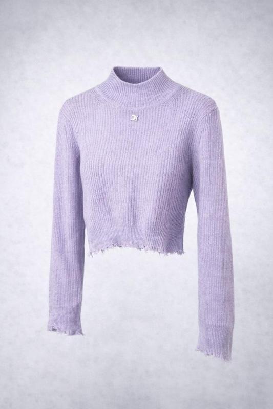 کراپ بافت یقه ایستاده زنانه برند ONLY کد O07