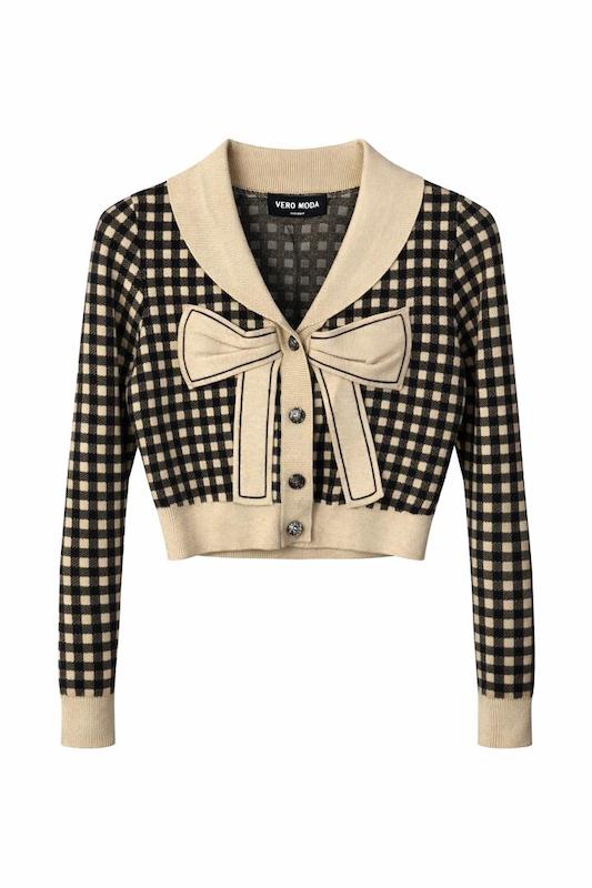 کت کراپ بافت آستین سه ربع زنانه برند VERO MODA کد VM08L