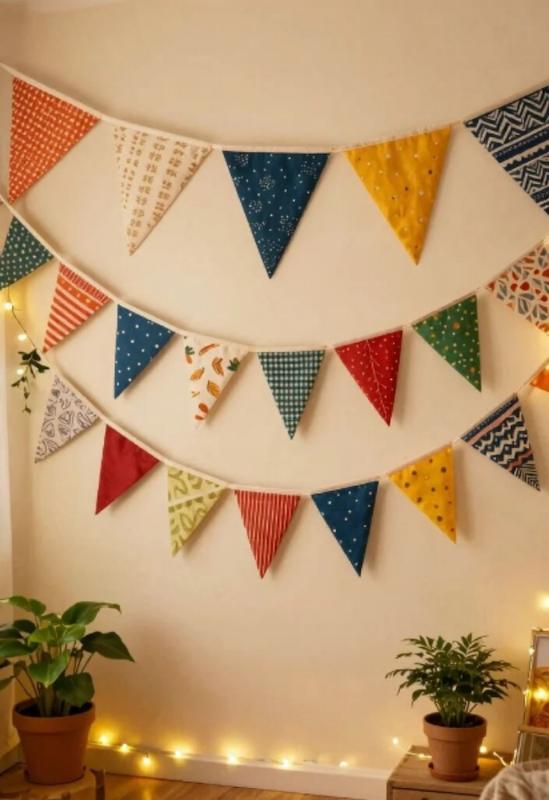 ریسه پارچه‌ای مثلثی کودک