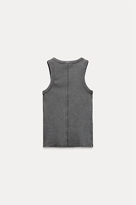 Washed rib tank top zara 