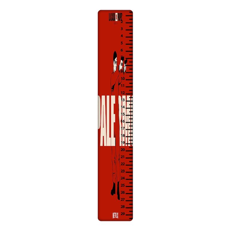 خط کش، خط کش چوبی، خط کش طرح دار، خط کش طرح MONEY HEIST
