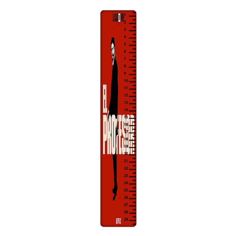 خط کش، خط کش چوبی، خط کش طرح دار، خط کش طرح MONEY HEIST
