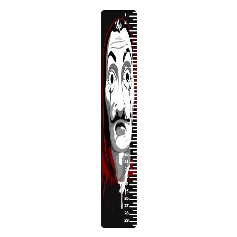 خط کش، خط کش چوبی، خط کش طرح دار، خط کش طرح MONEY HEIST