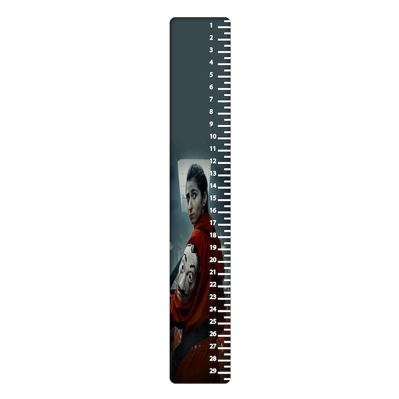 خط کش، خط کش چوبی، خط کش طرح دار، خط کش طرح MONEY HEIST