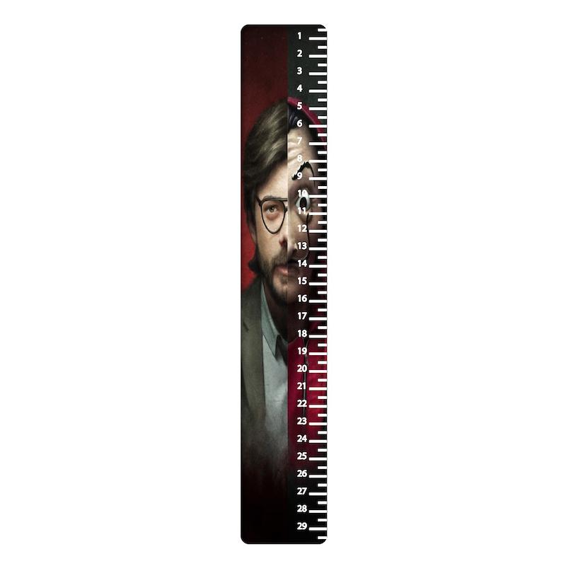 خط کش، خط کش چوبی، خط کش طرح دار، خط کش طرح MONEY HEIST