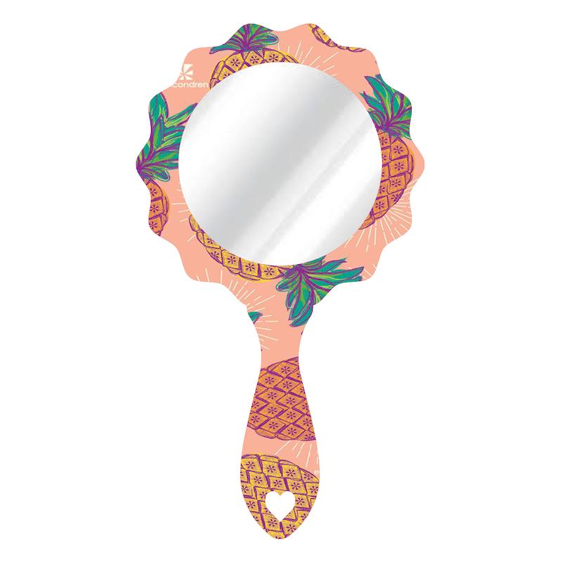 آینه دسته دار طرح آناناس کد 338