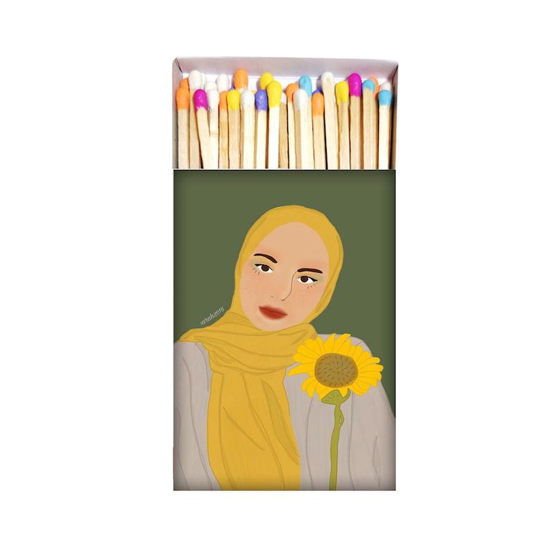 زن، کبریت چاپی، دختر