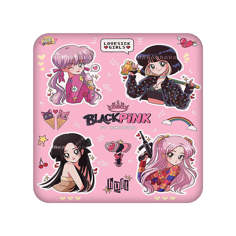 آینه آرایشی طرح Black pink کد 2364