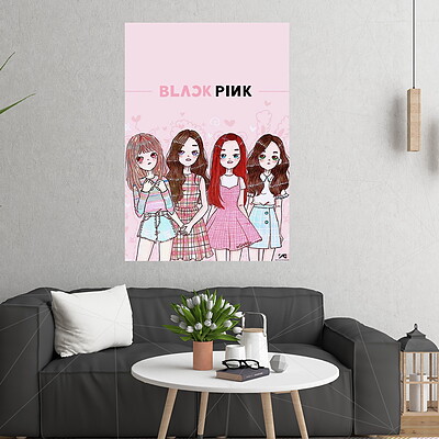 تابلو، تابلو شاسی، تابلو فانتزی، تابلو چوبی، تابلو black pink