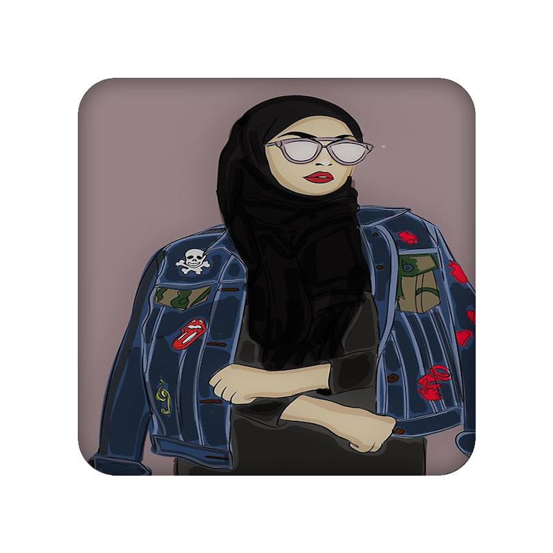 زیرلیوانی طرح زن کد  1438
