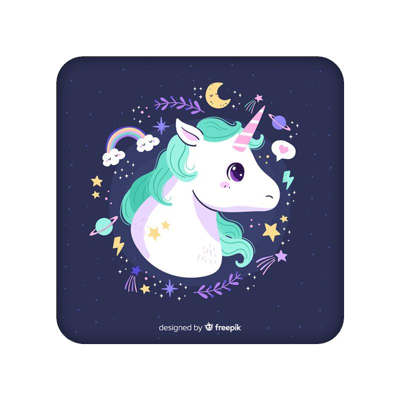 زیرلیوانی طرح یونیکورن کد  1765