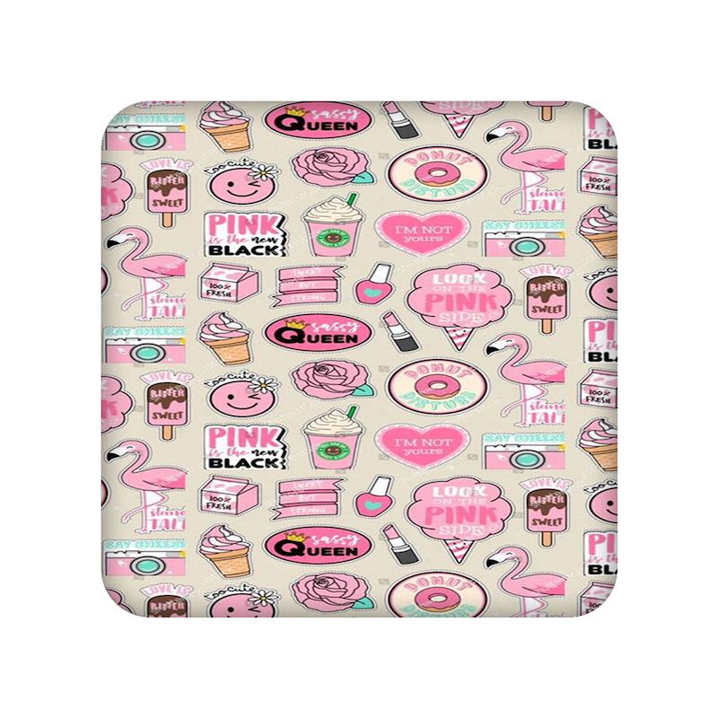 زیرلیوانی طرح pink کد  1950