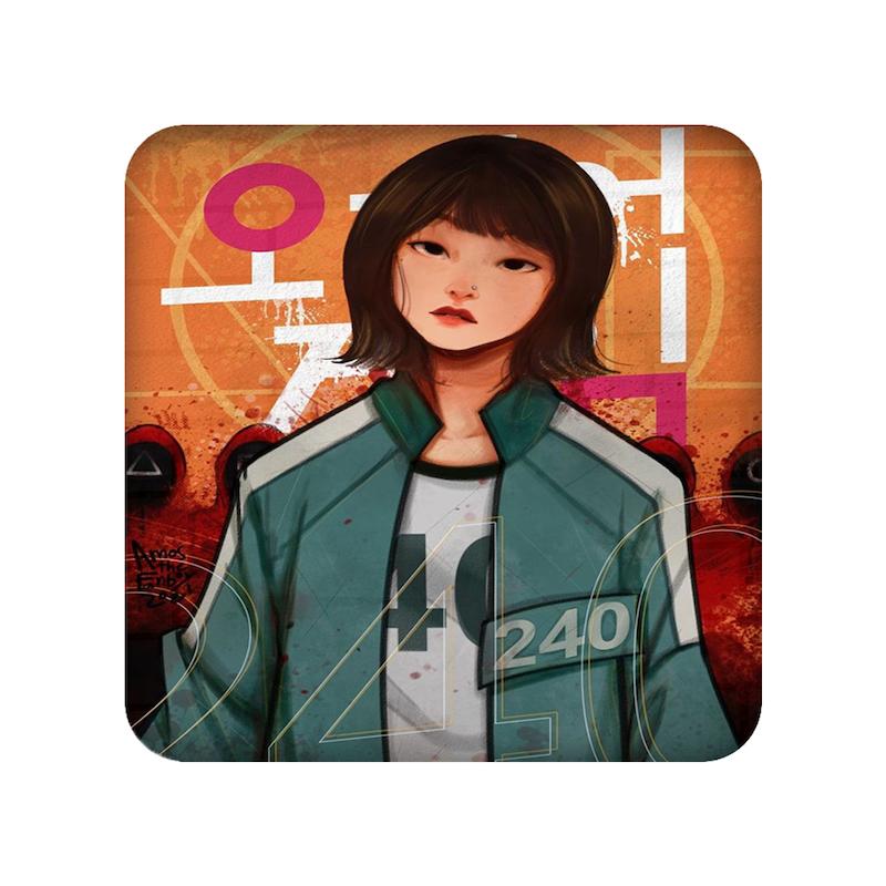زیرلیوانی طرح Squid Game کد  22001