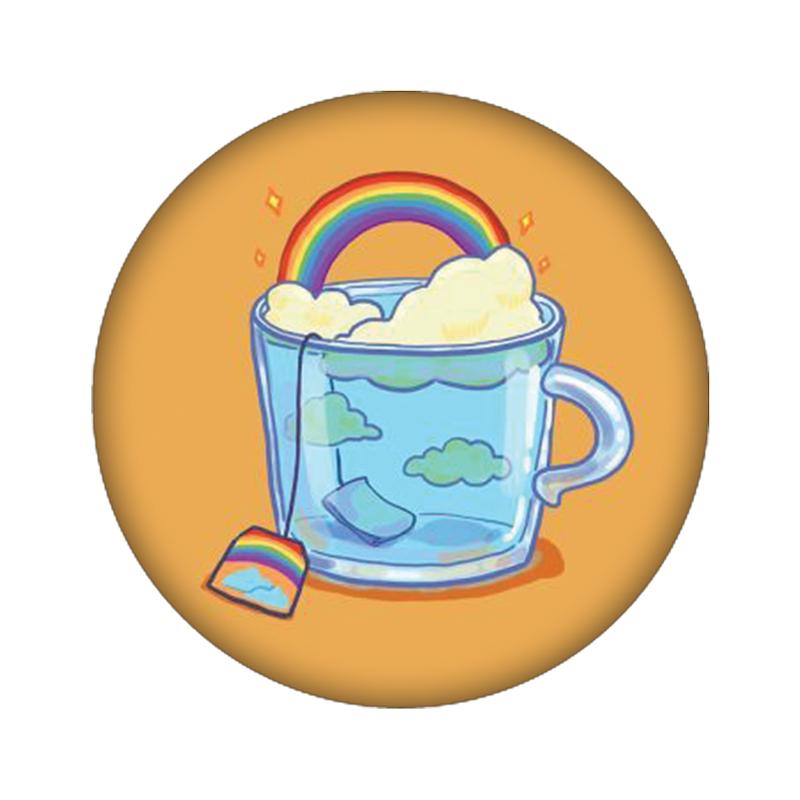 زیرلیوانی طرح رنگین کمان کد  439