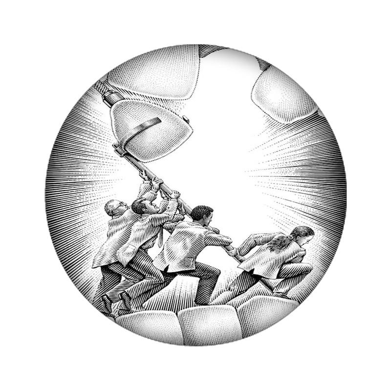 زیرلیوانی طرح دندان کد  978