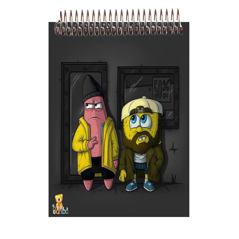 دفتر شطرنجی 100 برگ طرح باب اسفنجی کد 2585