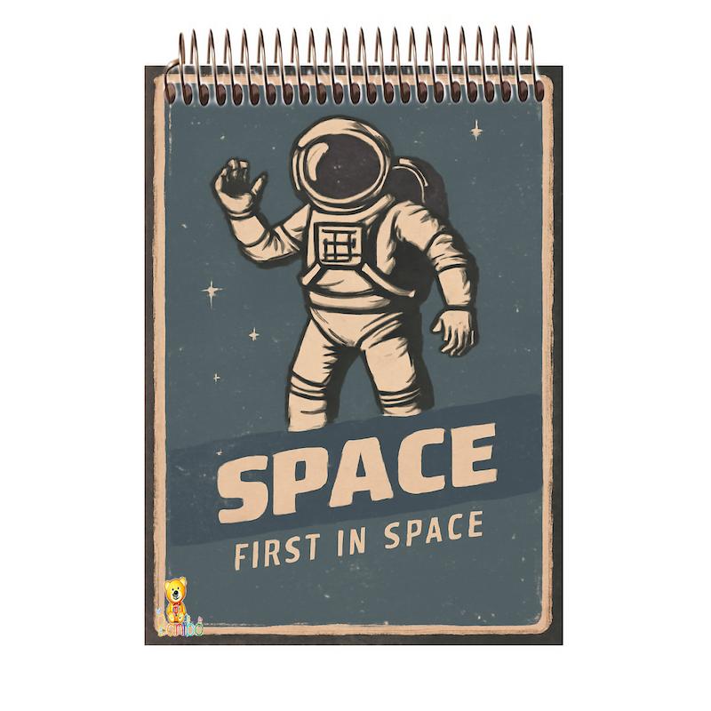 دفتر شطرنجی 100 برگ طرح فضانورد کد 2608