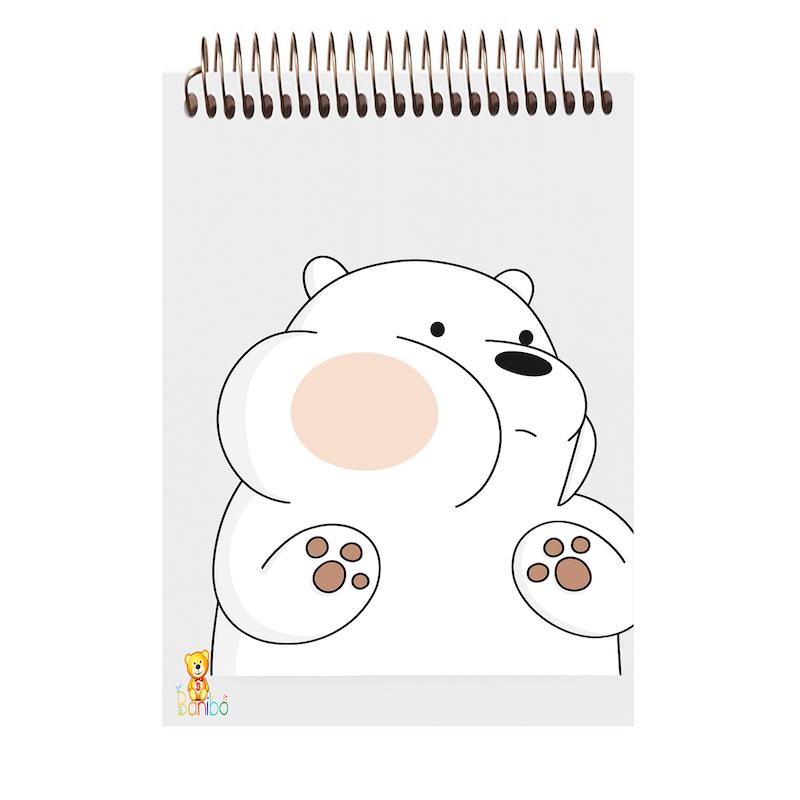 دفتر شطرنجی 100 برگ طرح  خرس کد 2613