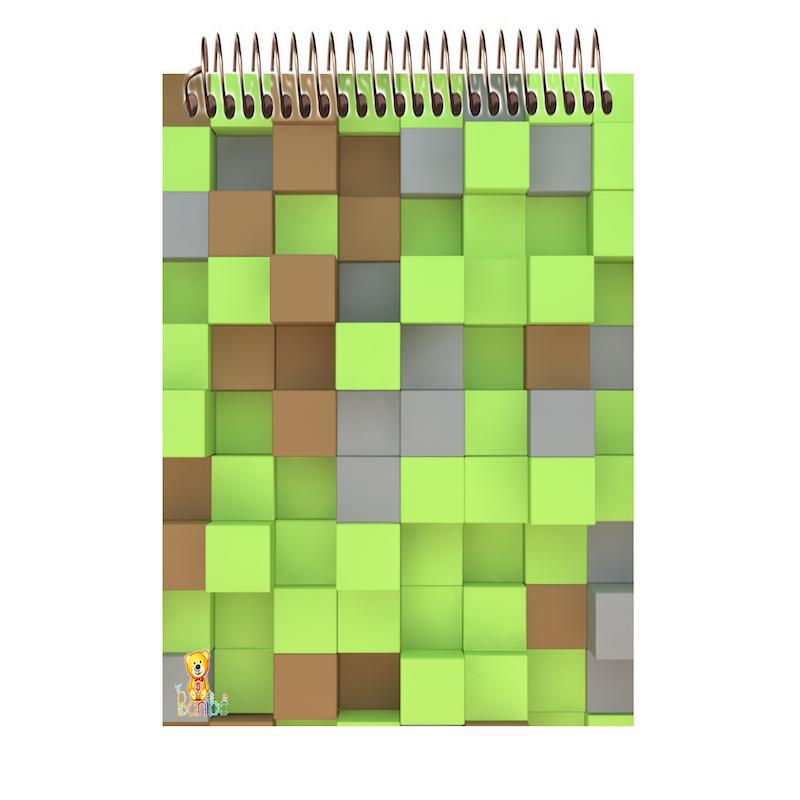 دفتر شطرنجی 100 برگ طرح  ماینکرافت کد 1225