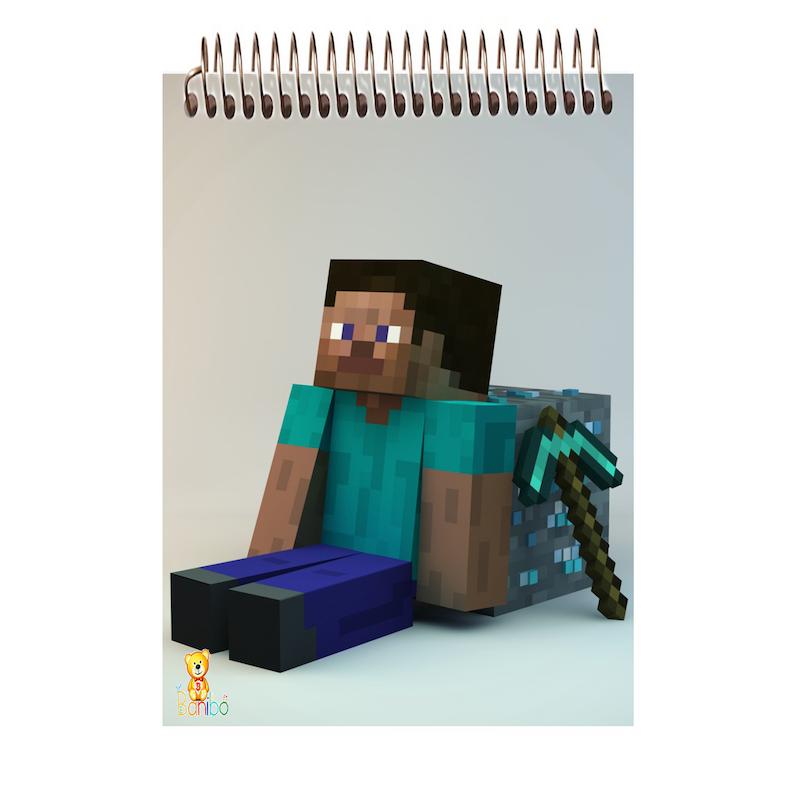 دفتر شطرنجی 100 برگ طرح  ماینکرافت کد 2628