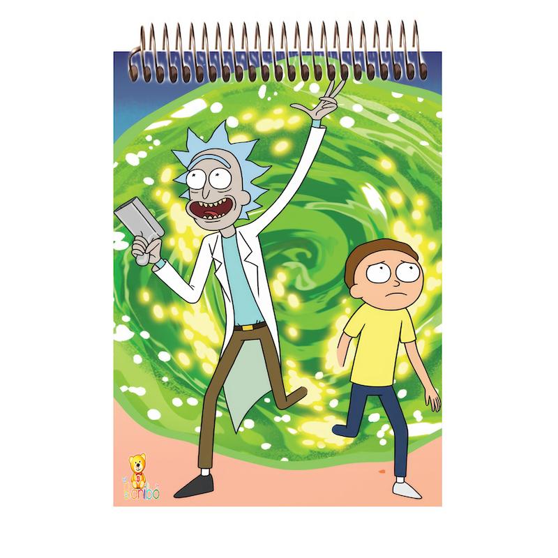 دفتر شطرنجی 100 برگ طرح  ریک ومورتی کد2642