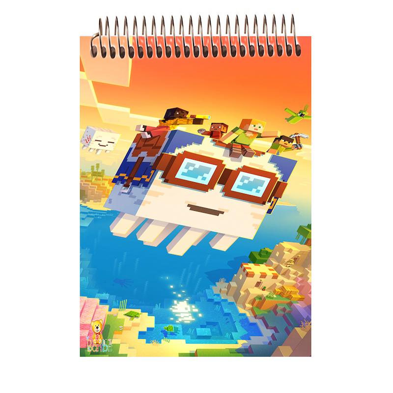 دفتر شطرنجی 100 برگ طرح  ماینکرافت کد 2704