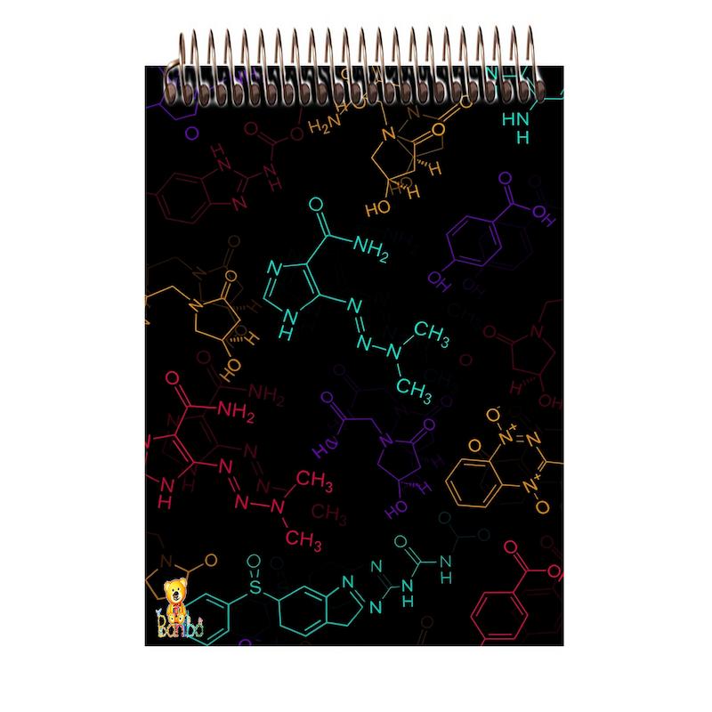 دفتر شطرنجی 100 برگ طرح شیمی کد 2736