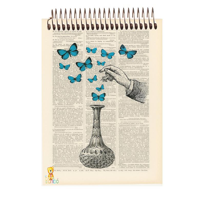 دفتر شطرنجی 100 برگ طرح پروانه کد 2737