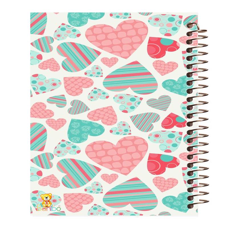 دفتر نقاشی 100 برگ طرح قلب کد 972