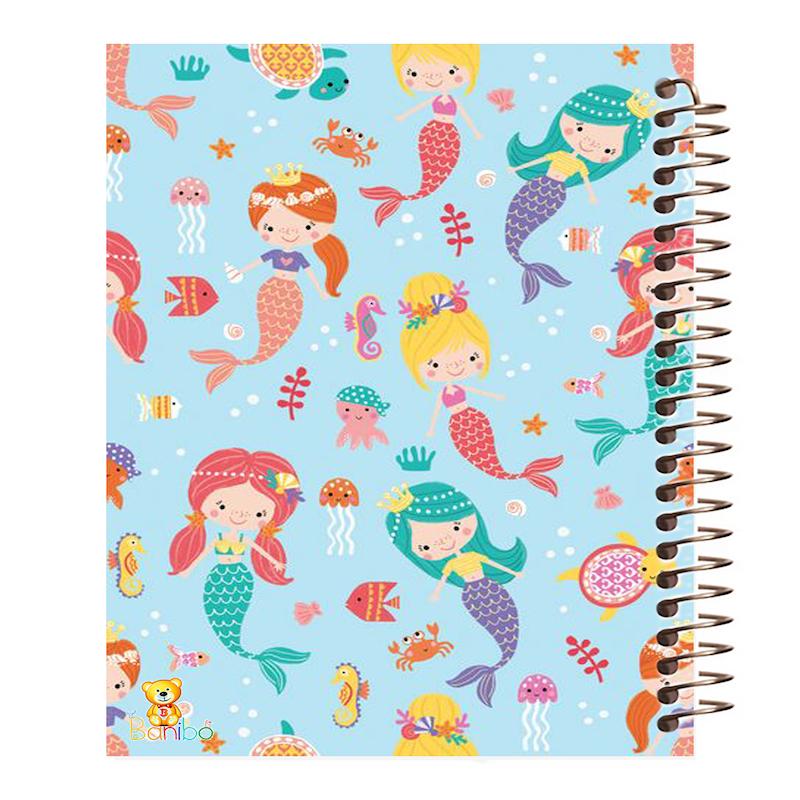دفتر نقاشی 100 برگ طرح پری دریایی کد 982