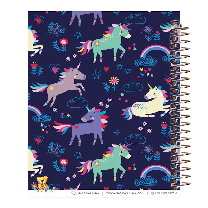 دفتر نقاشی 100 برگ طرح اسب تک شاخ کد 997