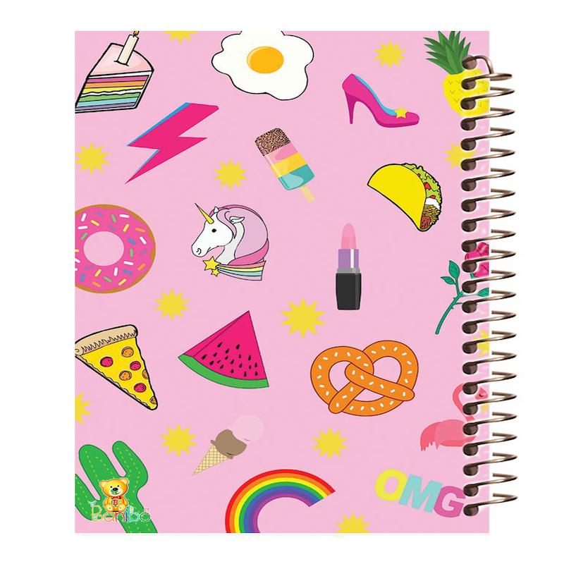 دفتر نقاشی 100 برگ طرح میکس دخترونه کد 1001