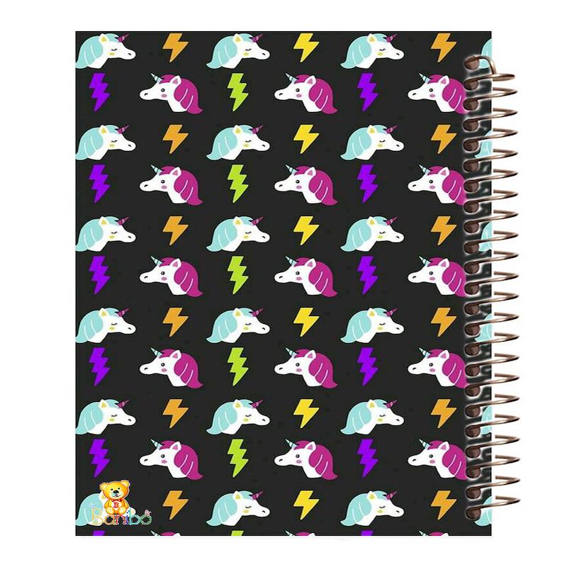 دفتر مشق 100 برگ طرح اسب تک شاخ کد 162