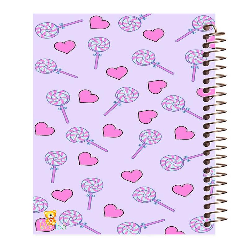 دفتر مشق 100 برگ طرح آبنبات قلبی کد 215