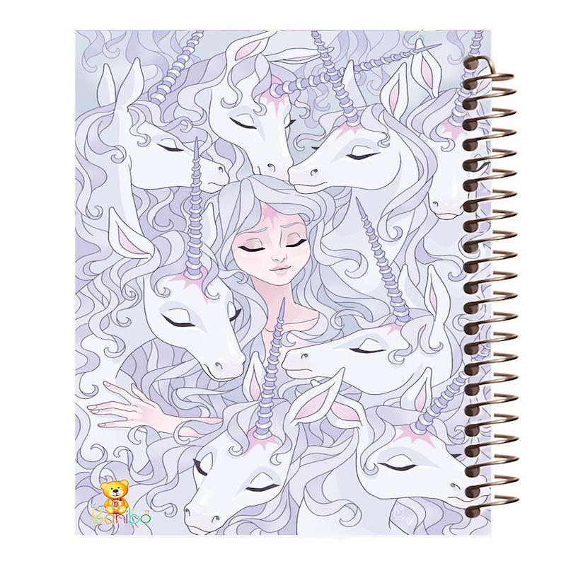 دفتر مشق 100 برگ طرح اسب تک شاخ کد 348