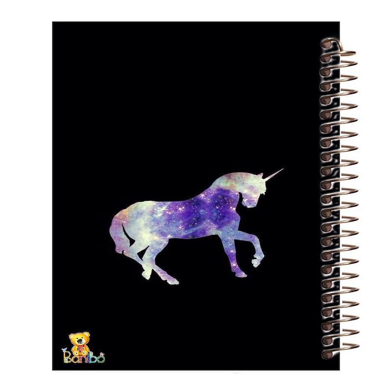 دفتر مشق 100 برگ طرح اسب تک شاخ کد 362