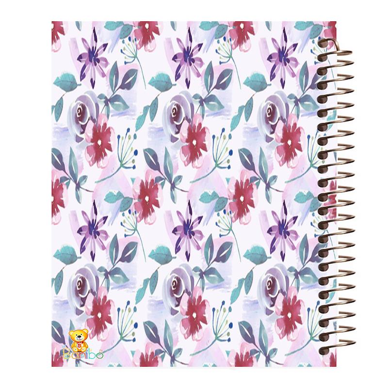 دفتر مشق 100 برگ طرح گل کد 407