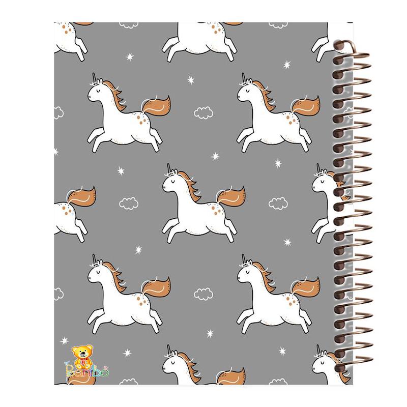 دفتر مشق 100 برگ طرح اسب تک شاخ کد 476