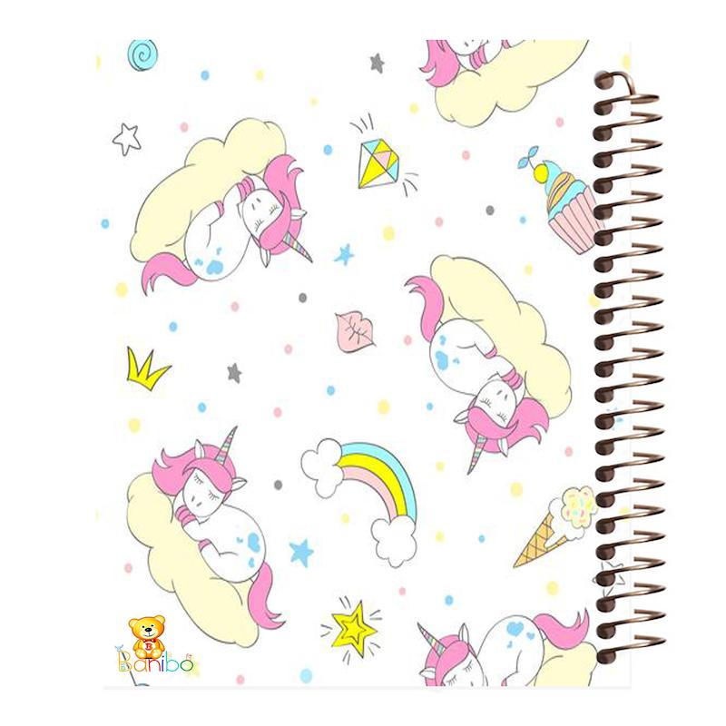 دفتر مشق 100 برگ طرح اسب تک شاخ کد 486