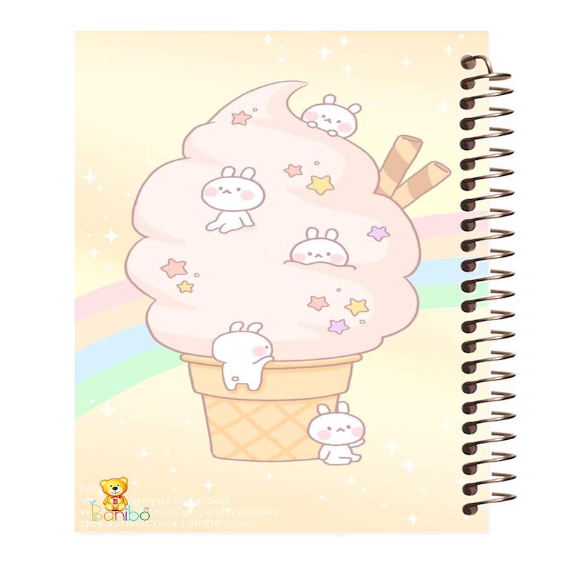 دفتر مشق 100 برگ طرح بستنی کد 487