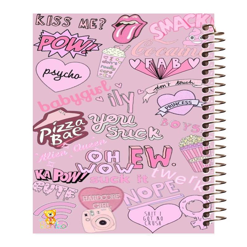 دفتر مشق 100 برگ طرح میکس دخترونه کد 853