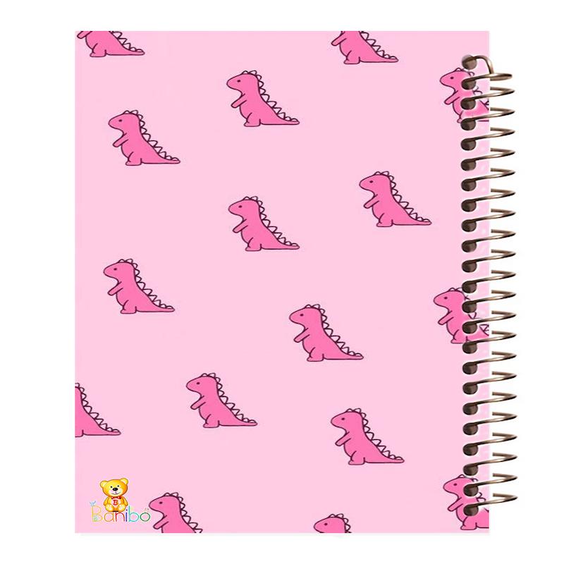 دفتر مشق 100 برگ طرح دایناسور صورتی کد 922