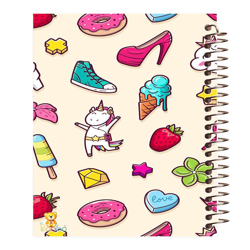 دفتر مشق 100 برگ طرح یونیکورن کد 1029